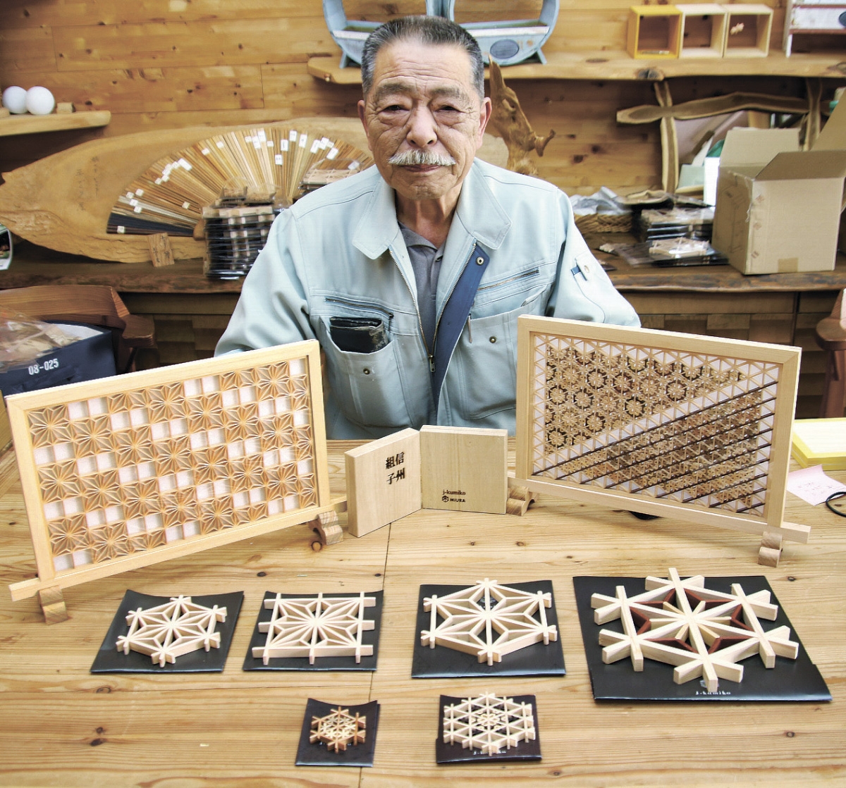 組木細工　カラフルな組木 組木細工カラフルな組木